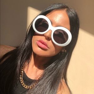 90’s Retro White Space Age Sunglasses
